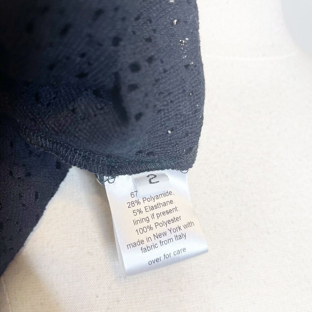 NEW Rachel Comey Size 2 Black Pout Dress Eyelet Asymmetrical Off The Shoulder - Picture 12 of 12